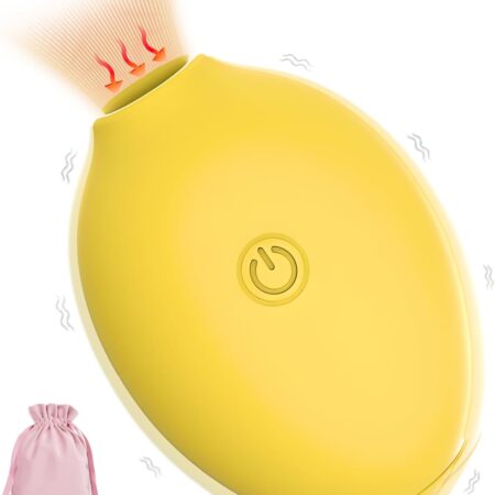 Lemon Clitoral Sucking Vibrator, Adult Sex Toy - Anal and Nipple Sucking Stimulator, 10 Suction and Vibrating Modes, for Women and Couples,USB Charging, IPX6 Waterproof (Yellow)
