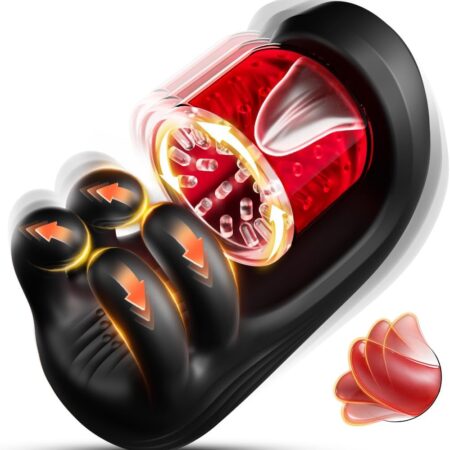 Male Masturbator Sex Toys for Men Penis Stroker - 360° Licking Glans Mens Vibrator with 9 Rotating & Clamping & Vibrating Modes, Penis Trainer Masturbators Blowjob Toy Adult Sex Toys for Men Couples